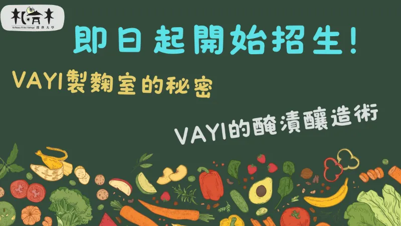 Vayi製麴室的秘密、Vayi的醃漬釀造術課程，開始招生啦!!